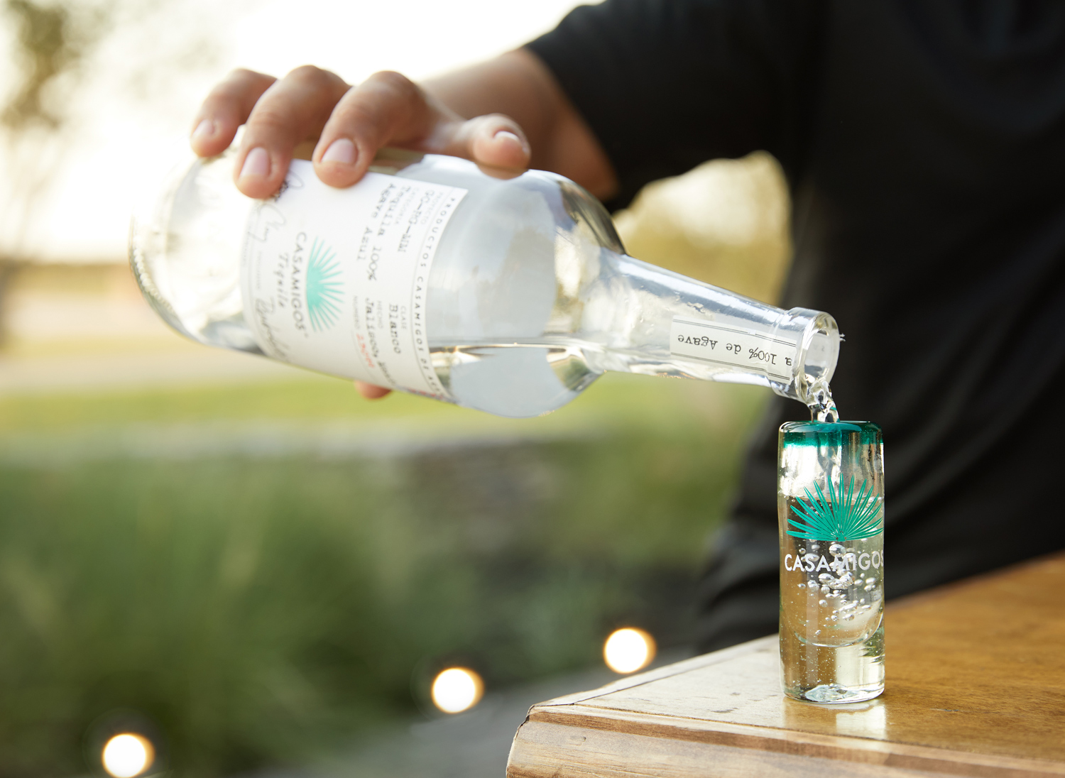 Pouring Casamigos tequila by lifestyle photographer Buff Strickland