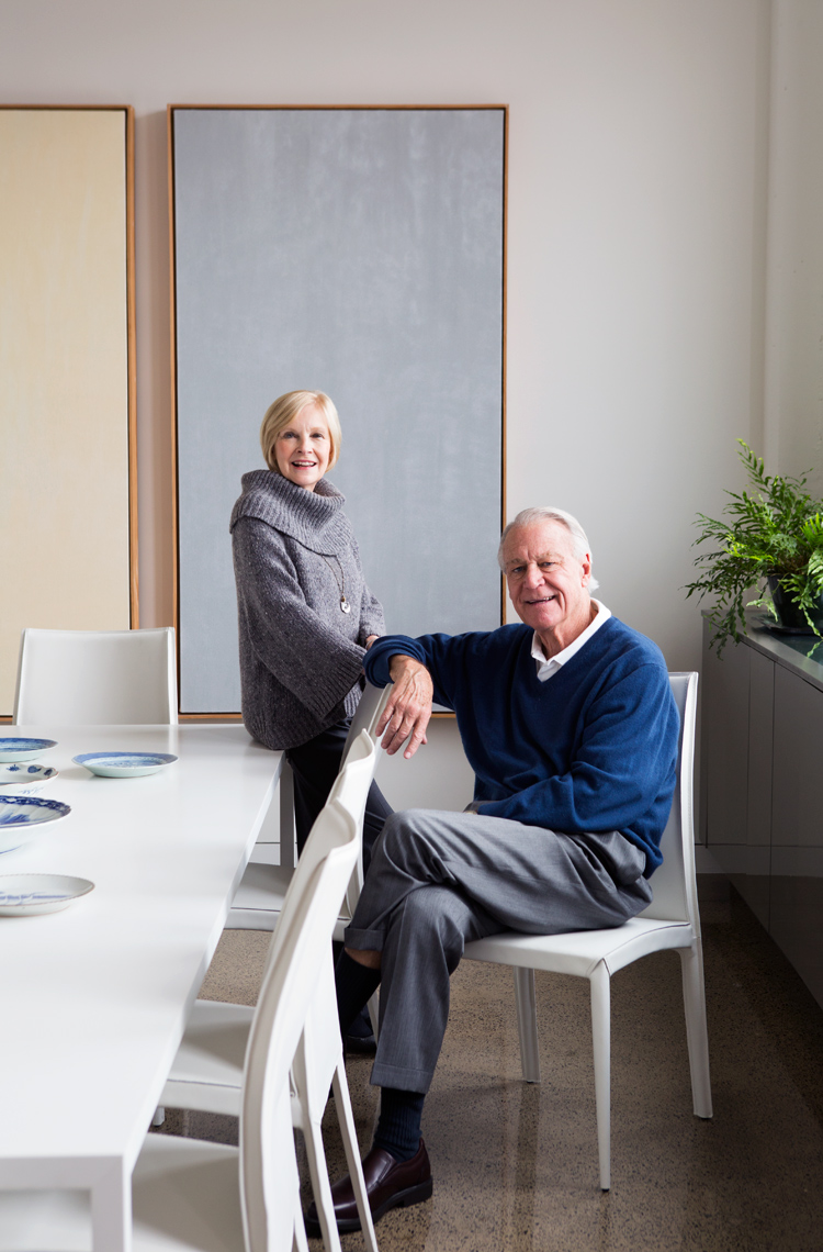 Older couple with loft and art portrait