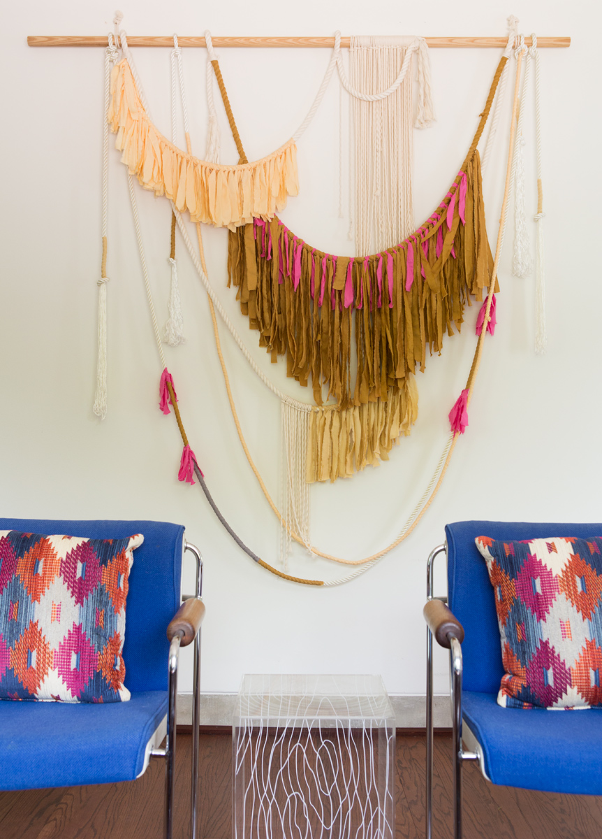 Tapestry art in modern interior by Texas based photographer Buff Strickland