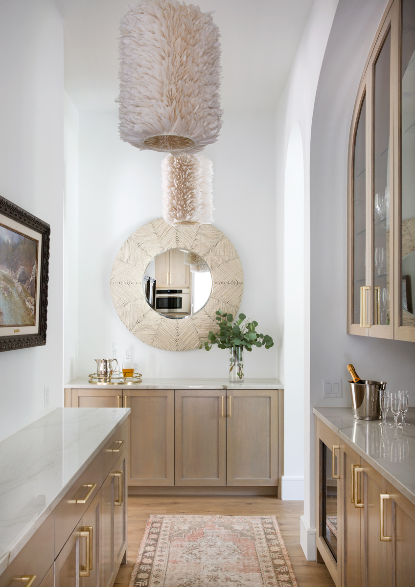 Elegant bar and kitchen design photographed by Buff Strickland