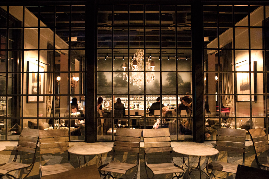 Austin nighttime restaurant photographed by Buff Strickland