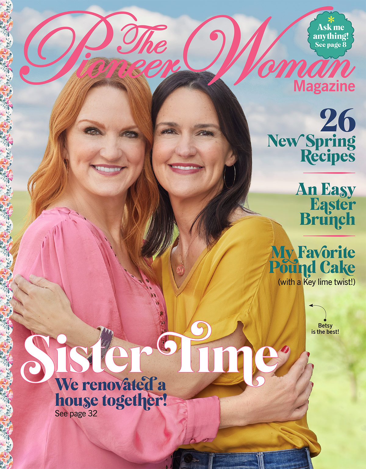 Pioneer Woman Magazine cover with Ree Drummond by Austin based lifestyle photographer Buff Strickland