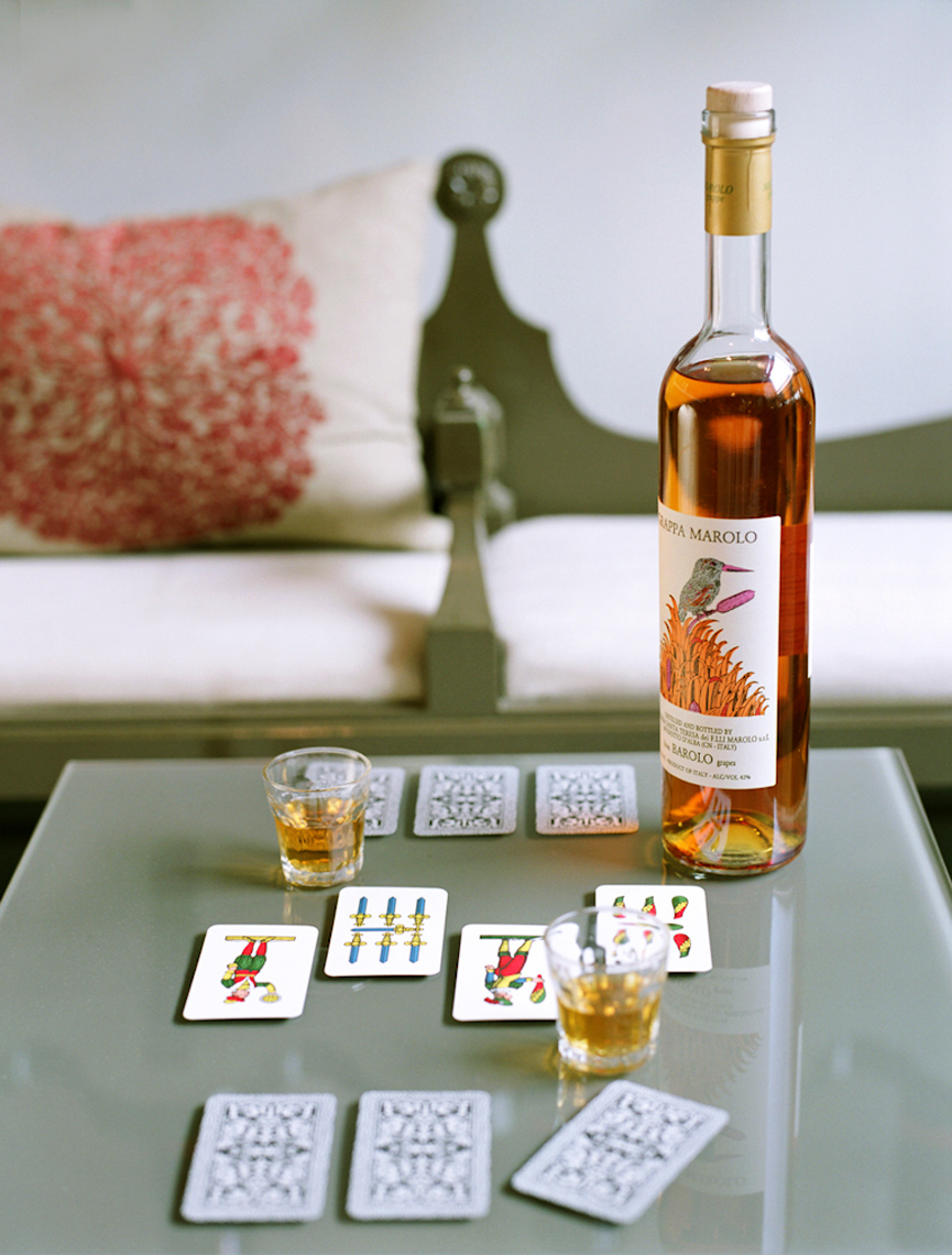Food & Wine Borola drink with cards still life with natural light photography